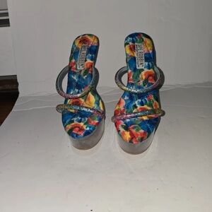 Joe Browns Vibrant Multicolor Platform Sandals